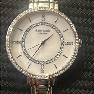 Kate Spade NY Silver-Tone Designer Watch – Water Resistant, Working, Women’s